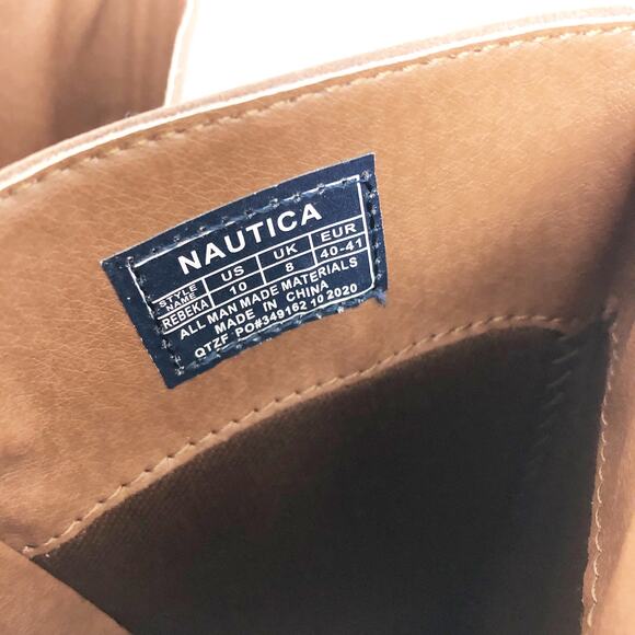 Nautica Womens Rebeka Riding Boots Size 10 Brown Knee High Faux Leather NWOB - Picture 9 of 11